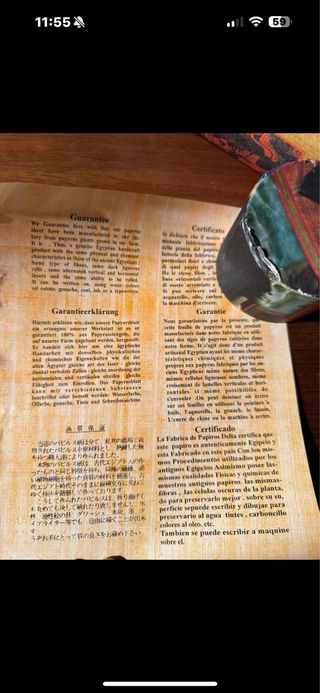 Papiro Egiziano Autentico