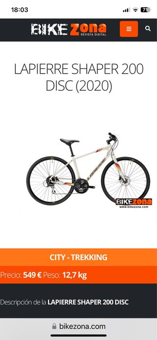 Bicicleta Lapierre Shaper 200 Disc (2020)