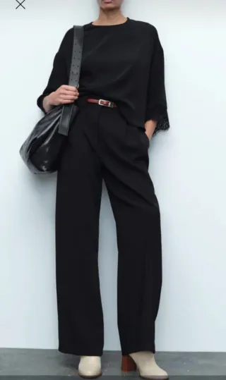 Blusa Zara Negra Talla S