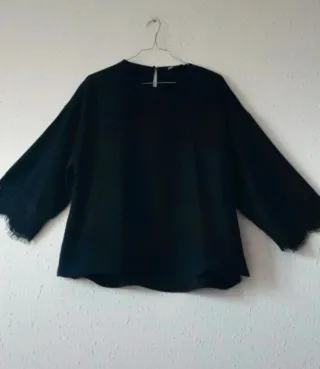 Blusa Zara Negra Talla S