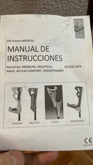 Muleta de la marca FDI premium regulable en altura