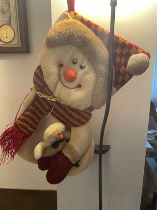 Decorazione porta regali pupazzo neve Natale