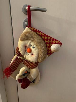 Decorazione porta regali pupazzo neve Natale