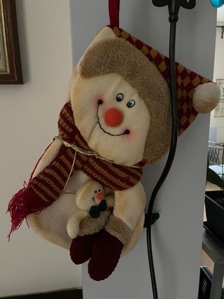 Decorazione porta regali pupazzo neve Natale