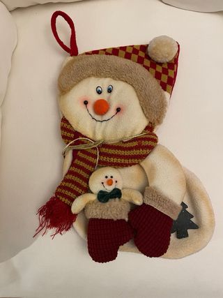 Decorazione porta regali pupazzo neve Natale