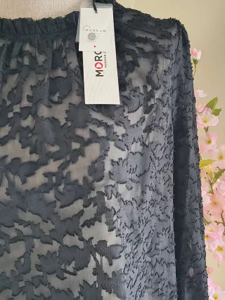 Blusa Morgan Negra Encaje