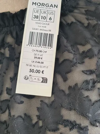 Blusa Morgan Negra Encaje