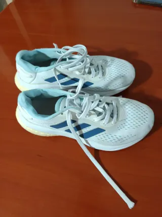 Zapatillas Adidas Blancas y Azules
