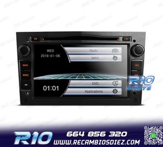 RADIO NAVEGADOR 7" PARA OPEL COLOR NEGRO OSCURO USB GPS TACT