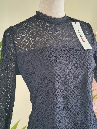 Blusa Morgan Encaje Manga Larga
