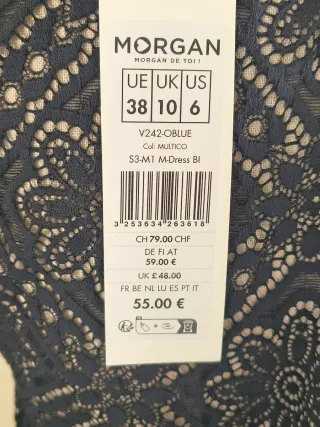 Blusa Morgan Encaje Manga Larga