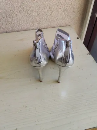 Scarpe donna tacco alto argento n.38