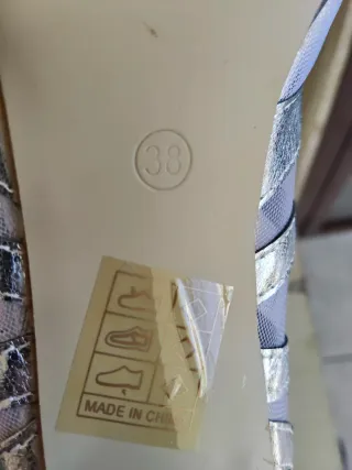 Scarpe donna tacco alto argento n.38