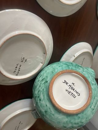 Antichi piatti in ceramica De Marinis Vietri