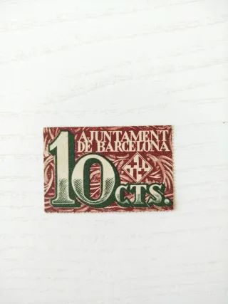 Billete 10 céntimos Ajuntament Barcelona