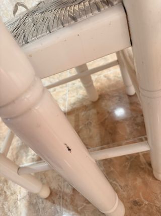 Mesa de cocina blanca con 4 sillas