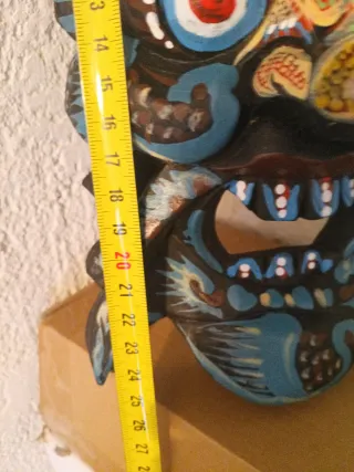 Maschera etnica Cina legno decorata