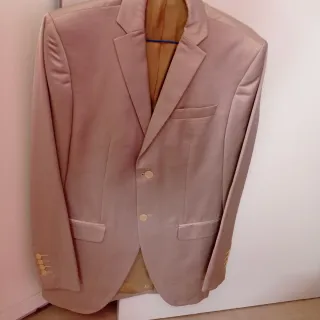 Americana hombre beige/dorada