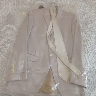 Americana hombre beige/dorada