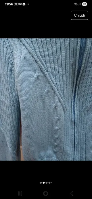 Cardigan pura lana cin zip