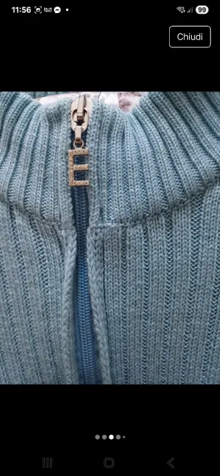 Cardigan pura lana cin zip