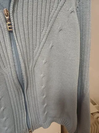 Cardigan pura lana cin zip