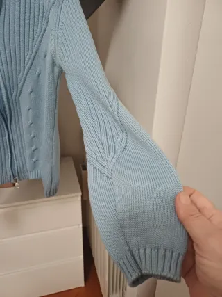 Cardigan pura lana cin zip