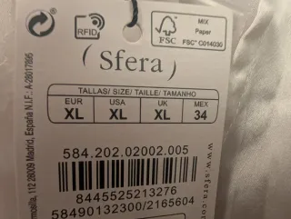 Blusa Sfera Blanca Talla XL