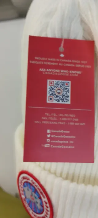 Oferta Gorro Canada Goose Blanco Lana