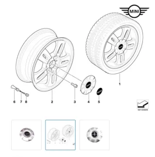 Tapacubos MINI R50-R53