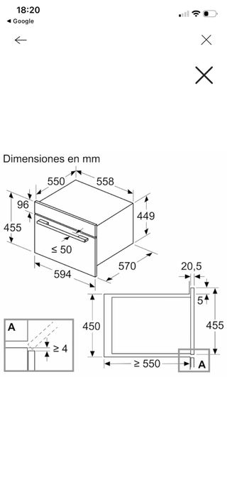 Horno compacto microondas Balay