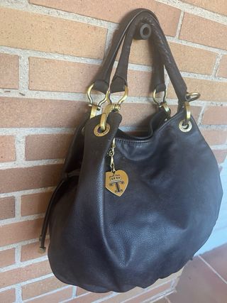 Bolso piel marrón TOUS