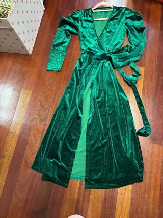 Vestido verde de terciopelo