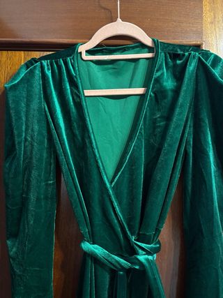Vestido verde de terciopelo