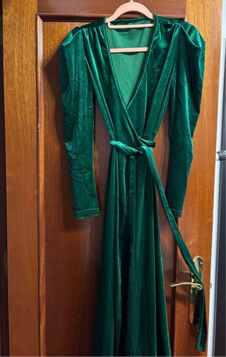 Vestido verde de terciopelo