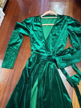 Vestido verde de terciopelo