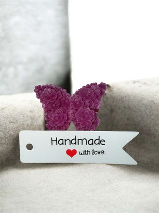 Magnetina farfalla fatta a mano in cera di soia