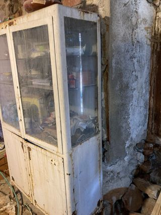 Vitrina Farmacia Vintage Metal Cristal