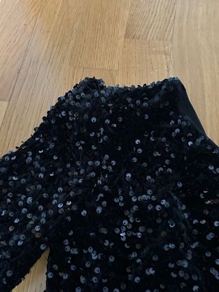Vestido lentejuelas negro fiesta