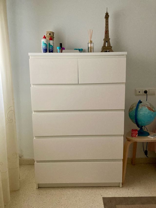 Comoda MALM Ikea 6 cassetti bianca
