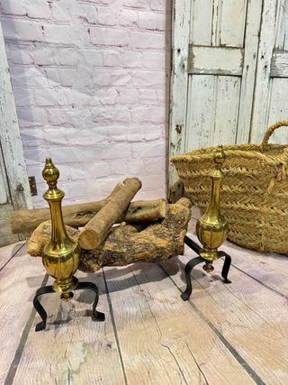 Leñero + Morillos y utensilios chimenea