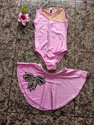 Vestido de baile niña rosa con detalles
