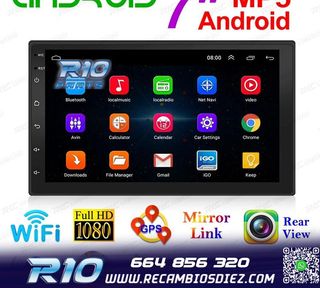 RADIO 9" GPS ANDROID 13 2DIN TÁCTIL BLUETOOTH USB SD