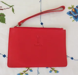 Bolso pulsera piel Yanko rojo