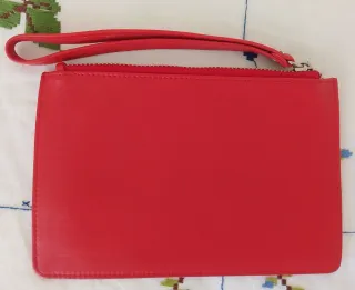 Bolso pulsera piel Yanko rojo