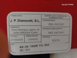 Bolso pulsera piel Yanko rojo