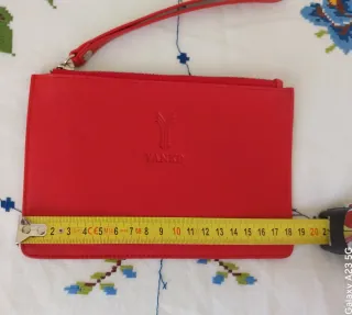 Bolso pulsera piel Yanko rojo