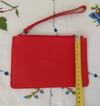 Bolso pulsera piel Yanko rojo