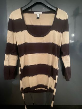 Jersey MNG Rayas Beige y Marrón Talla S