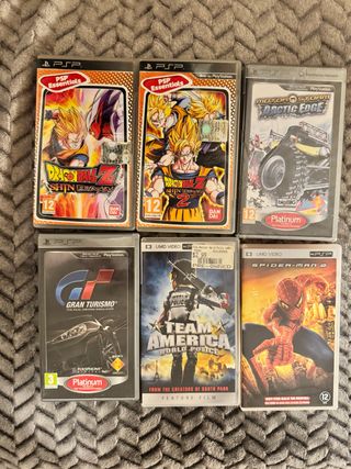 Lotto 6 giochi PSP: Gran Turismo, Spider-Man 2, Dr